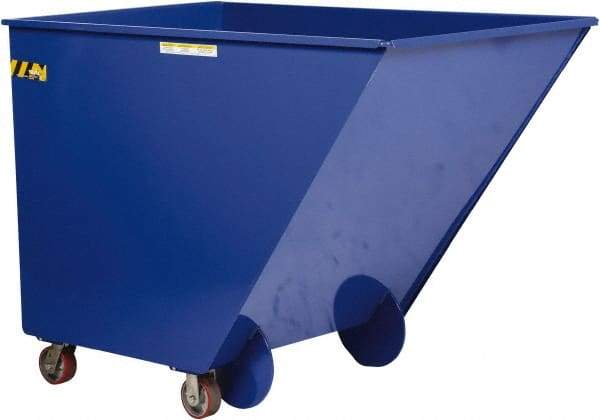 Vestil - 200 Lb Load Capacity, 1.0 Cu Yd, Steel Dump Hopper - 38-1/4" Wide x 58-3/16" Long x 36-3/16" High, Blue - Apex Tool & Supply