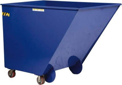 Vestil - 200 Lb Load Capacity, 1.0 Cu Yd, Steel Dump Hopper - 38-1/4" Wide x 58-3/16" Long x 36-3/16" High, Blue - Apex Tool & Supply
