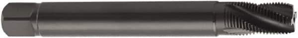 Seco - 1/4-18 NPTF 60° 4 Flute 2B Modified Bottoming Spiral Flute Tap - Cobalt, TiN Finish, 100mm OAL, Right Hand Flute, Right Hand Thread, H6 - Apex Tool & Supply