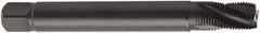 Seco - 1/4-18 NPTF 60° 4 Flute 2B Modified Bottoming Spiral Flute Tap - Cobalt, TiN Finish, 100mm OAL, Right Hand Flute, Right Hand Thread, H6 - Apex Tool & Supply