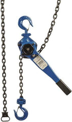 Value Collection - 3,000 Lb Lifting Capacity, 10' Lift Height, Lever Hoist - Made from Chain, 44 Lb Avg Pull to Lift Rated Load, 1 Chain - Apex Tool & Supply