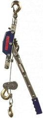 Value Collection - 4,000 Lb Lifting Capacity, 8-1/2' Lift Height, Puller Hoist - Made from Wire Rope - Apex Tool & Supply