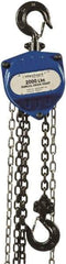 Value Collection - 2,000 Lb Lifting Capacity, 15' Lift Height, Hand Hoist - Made from Chain, 36' Overhaul to Lift 1', 79 Lb Avg Pull to Lift Rated Load, 1 Chain - Apex Tool & Supply