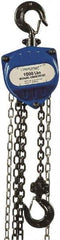 Value Collection - 1,000 Lb Lifting Capacity, 15' Lift Height, Hand Hoist - Made from Chain, 31' Overhaul to Lift 1', 48 Lb Avg Pull to Lift Rated Load, 1 Chain - Apex Tool & Supply