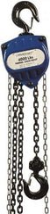 Value Collection - 4,000 Lb Lifting Capacity, 20' Lift Height, Hand Hoist - Made from Chain, 68' Overhaul to Lift 1', 90 Lb Avg Pull to Lift Rated Load, 1 Chain - Apex Tool & Supply
