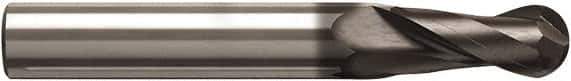 Seco - 20mm Diam, 40mm LOC, 2 Flute Solid Carbide Ball End Mill - NXT Finish, Single End, 104mm OAL, 20mm Shank Diam, Spiral Flute - Apex Tool & Supply