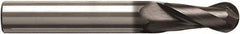 Seco - 4mm Diam, 8mm LOC, 2 Flute Solid Carbide Ball End Mill - NXT Finish, Single End, 57mm OAL, 6mm Shank Diam, Spiral Flute - Apex Tool & Supply