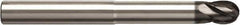 Seco - 16mm Diam, 16mm LOC, 4 Flute Solid Carbide Ball End Mill - NXT Finish, Single End, 130mm OAL, 16mm Shank Diam, Spiral Flute - Apex Tool & Supply