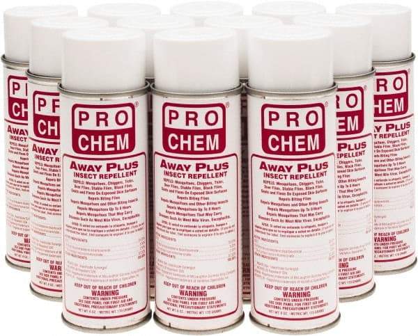 Pro Chem - 6 oz 25% DEET Aerosol Spray - For Mosquitos, Chiggers, Deer Flies, Gnats, Stable Flies, Fleas, Ticks, Black Flies, Biting Flies - Apex Tool & Supply