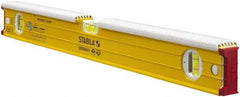 Stabila - 24" Long 3 Vial Spirit Level - Aluminum, Yellow, 2 Plumb & 1 Level Vials - Apex Tool & Supply