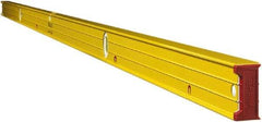 Stabila - Magnetic 96" Long 3 Vial Box Beam Level - Aluminum, Yellow, 2 Plumb & 1 Level Vials - Apex Tool & Supply