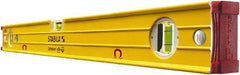 Stabila - Magnetic 24" Long 3 Vial Box Beam Level - Aluminum, Yellow, 2 Plumb & 1 Level Vials - Apex Tool & Supply