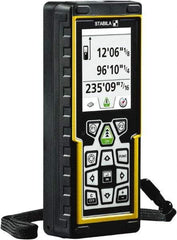 Stabila - 660' Range, Laser Distance Finder - 2 AA Batteries Required, Accurate to 1/16" - Apex Tool & Supply