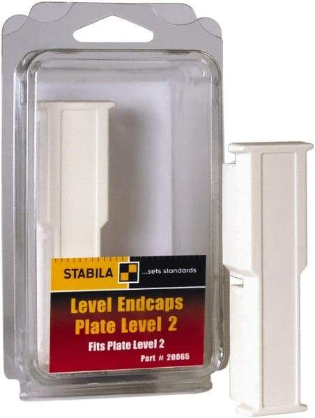 Stabila - Level Replacement End Cap Mount - White, Use with 106T & 106TM Series Levels - Apex Tool & Supply