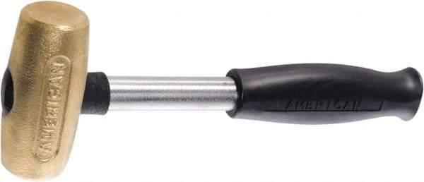 American Hammer - 4 Lb Head 1-5/8" Face Brass Hammer - 13" OAL, Composite Handle - Apex Tool & Supply