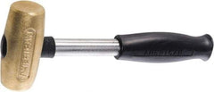American Hammer - 4 Lb Head 1-5/8" Face Brass Hammer - 13" OAL, Composite Handle - Apex Tool & Supply