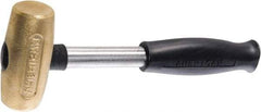 American Hammer - 8 oz Head 1" Face Brass Hammer - 10" OAL, Composite Handle - Apex Tool & Supply