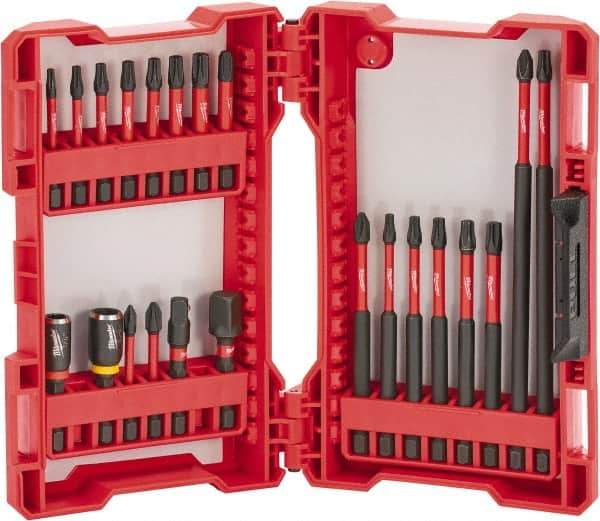 Milwaukee Tool - 22 Piece, Drive Set - Multi-Purpose Tool Kit Kit, 1/4" Drive, Phillips, Torx, Magnetic Bit Holder Point - Apex Tool & Supply