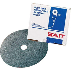 Sait - 4-1/2" Diam 7/8" Hole 24 Grit Fiber Disc - Zirconia Alumina, 11,000 Max RPM - Apex Tool & Supply