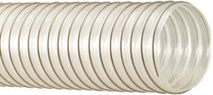 Flexaust - 5" ID, 17 Hg Vac Rating, 22 psi, Polyurethane Vacuum & Duct Hose - 25' Long, Clear, 5" Bend Radius, -65 to 225°F - Apex Tool & Supply
