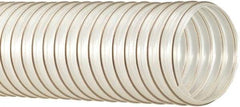 Flexaust - 300mm ID, 2.2 Hg Vac Rating, 10 psi, Polyurethane Vacuum & Duct Hose - 25' Long, Clear, 10" Bend Radius, -65 to 225°F - Apex Tool & Supply