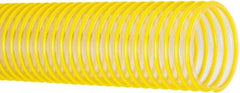Flexaust - 2-1/2" ID, 28 Hg Vac Rating, 35 psi, Polyurethane Vacuum & Duct Hose - 25' Long, Yellow, 3.7" Bend Radius, -40 to 200°F - Apex Tool & Supply
