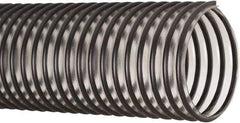 Flexaust - 6" ID, 10 Hg Vac Rating, 12 psi, PVC Vacuum & Duct Hose - 25' Long, Clear/Black, 6-1/4" Bend Radius, 20 to 160°F - Apex Tool & Supply