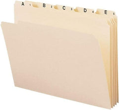 SMEAD - 8-1/2 x 11", Letter Size, Manila, Index Folder - 11 Point Stock, 1/5 Tab Cut Location - Apex Tool & Supply
