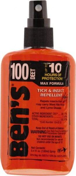 Ben's - 3.4 oz 100% DEET Pump Spray - For Ticks, Mosquitos, Disease Carrying Insects - Apex Tool & Supply