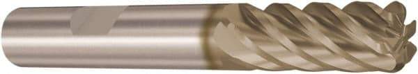 Seco - 20mm, 6 Flute, Single End, Solid Carbide, 5mm Corner Radius End Mill - 121mm OAL, 38° Helix, Right Hand Flute, 62mm LOC, Right Hand Cut - Apex Tool & Supply