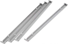ALERA - 18" Wide x 2" High x 2" Deep, 0 Drawer Hangrail - Aluminum, Silver - Apex Tool & Supply
