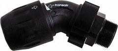 Transair - 1-1/2" ID, 40mm OD, 45° Male Elbow - Plastic, 232 Max psi, 2 Male NPT - Apex Tool & Supply