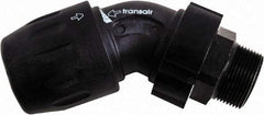 Transair - 1-1/2" ID, 40mm OD, 45° Male Elbow - Plastic, 232 Max psi, 1-1/2 Male NPT - Apex Tool & Supply