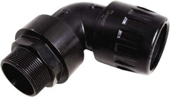 Transair - 7/8" ID, 25mm OD, 90° Male Elbow - Plastic, 232 Max psi, 3/4 Male NPT - Apex Tool & Supply