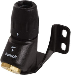 Transair - 1/2" ID, 16.5mm OD, 45° One Port Wall Bracket - Plastic, 232 Max psi, 1/2 & 1/4 Female NPT, 3-5/16" Long - Apex Tool & Supply