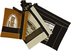 Bucket Boss - 3 Pocket Holster - Canvas, Cream, Brown & Black, 7" Wide x 9" High - Apex Tool & Supply