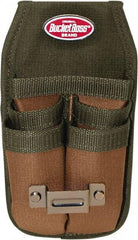 Bucket Boss - 1 Pocket Holster - Polyester, Brown & Green, 4-1/2" Wide x 9-1/2" High - Apex Tool & Supply