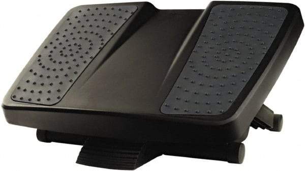 FELLOWES - 17-3/4" Wide, 6-1/2" High Foot Rest - Black & Gray - Apex Tool & Supply