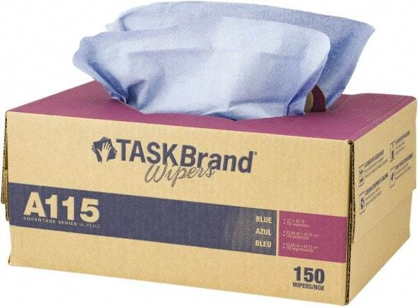 NuTrend Disposables - Dry General Purpose Wipes - Pop-Up, 12" x 16-3/4" Sheet Size, Blue - Apex Tool & Supply