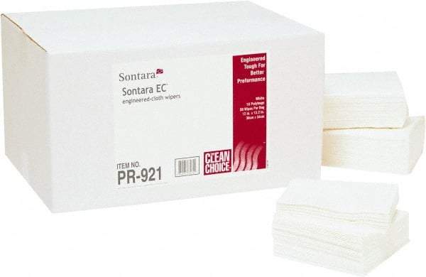 NuTrend Disposables - 1/4 Fold General Purpose Wipes - Poly Pack, 12" x 13-1/4" Sheet Size, White - Apex Tool & Supply