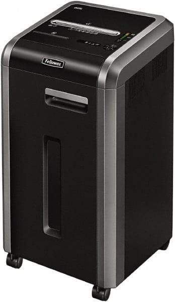 FELLOWES - 7/32" Strip, 20 Sheet Strip Cut Commercial Shredder - 17-3/4" Long x 17-1/8" Wide x 30-3/4" High, Level 2 Security, 16 Gal Wastebasket - Apex Tool & Supply