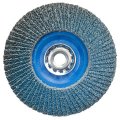 ‎5″ × 5/8″-11 Flap Disc BlueFire Quick Trim Type 27 Plastic Plate 40 Grit - Apex Tool & Supply