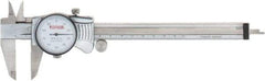 SPI - 0mm to 150mm Range, 0.01 mm Graduation, 1mm per Revolution, Dial Caliper - White Face, 40mm Jaw Length, Accurate to 0.02mm - Apex Tool & Supply