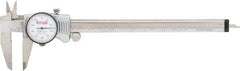 SPI - 0" to 8" Range, 0.001" Graduation, 0.1" per Revolution, Dial Caliper - White Face, 1.97" Jaw Length, Accurate to 0.0015" - Apex Tool & Supply