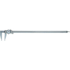 SPI - 0" to 24" Range, 0.001" Graduation, 0.1" per Revolution, Dial Caliper - White Face, 3.375" Jaw Length, Accurate to 0.0020" - Apex Tool & Supply