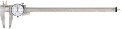 SPI - 0" to 12" Range, 0.001" Graduation, 0.1" per Revolution, Dial Caliper - White Face, 2.51" Jaw Length, Accurate to 0.0015" - Apex Tool & Supply
