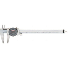 SPI - 0" to 8" Range, 0.001" Graduation, 0.1" per Revolution, Dial Caliper - Black Face, 1.97" Jaw Length, Accurate to 0.0015" - Apex Tool & Supply