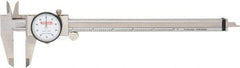SPI - 0" to 8" Range, 0.001" Graduation, 0.1" per Revolution, Dial Caliper - White Face, 1.97" Jaw Length, Accurate to 0.0015" - Apex Tool & Supply