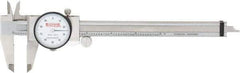 SPI - 0" to 6" Range, 0.001" Graduation, 0.1" per Revolution, Dial Caliper - White Face, 1.57" Jaw Length, Accurate to 0.0010" - Apex Tool & Supply