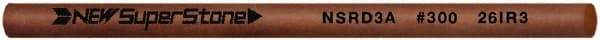Value Collection - Round Ceramic Finishing Stick - 50mm Long x 3mm Wide x 3mm Thick, 300 Grit - Apex Tool & Supply